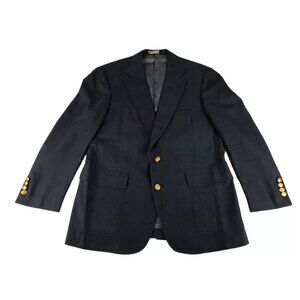 Austin Reed Mens Blue Inner Pockets Long‎ Sleeve Collared Blazer Jacket Size L